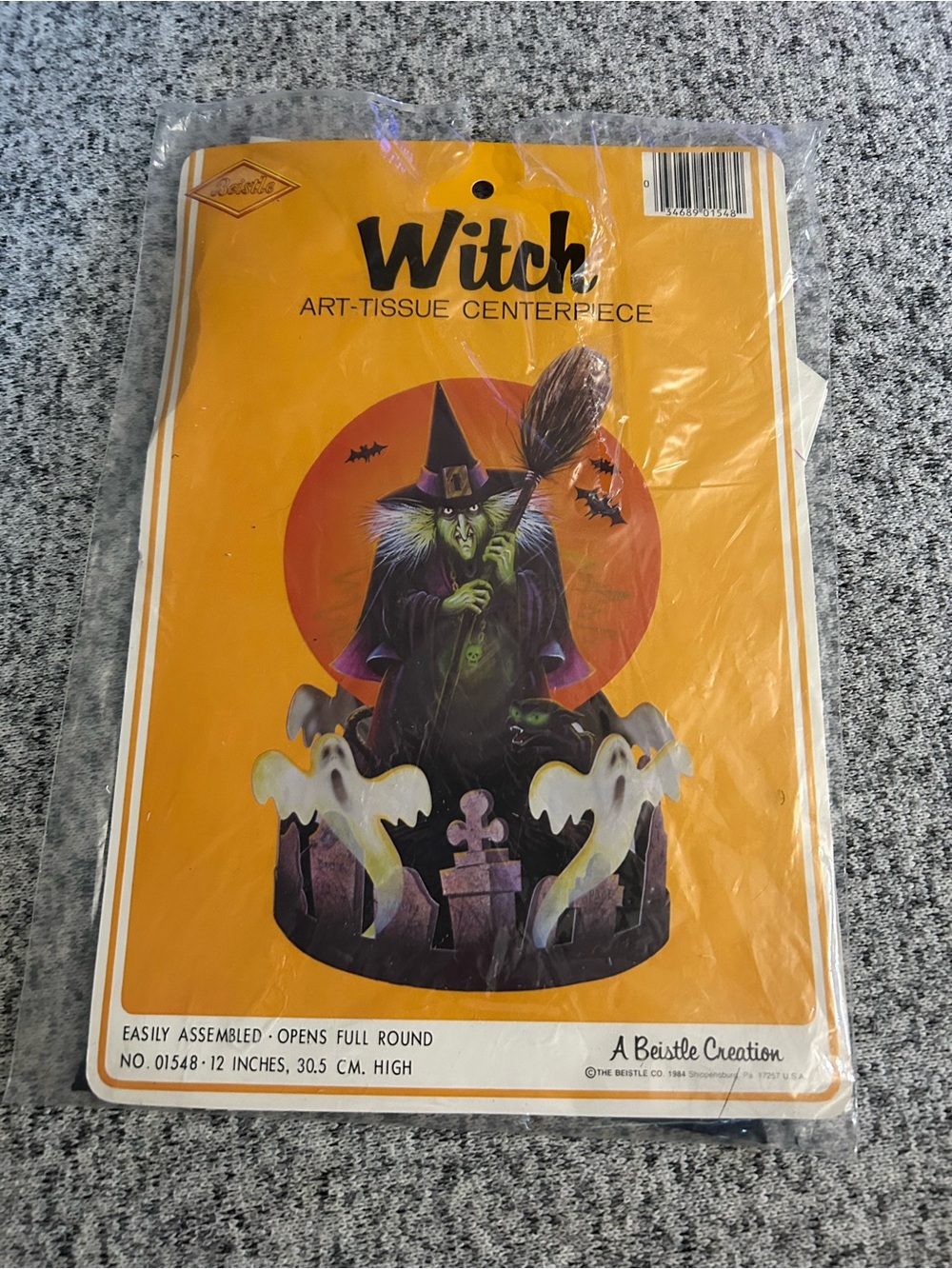 Vintage Halloween Witch Honeycomb Party Decoration (c.1984) Unpunched